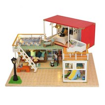 세진 핀셋 오르골 증정 미니어쳐 하우스 레드 컨테이너, 미니어쳐 하우스 - Red Container Home