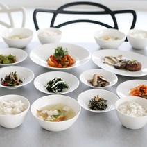 [한국도자기] 화이트블룸 4인 홈세트 20p - 공기4/대접4/후룻볼2/5인치볼2/6인치볼4/대형접시2/타원접시1/림볼1, FREE, 화이트