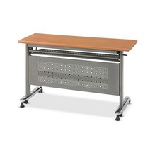 와이디 H형 연수용 테이블 회의 책상, (타공가림)1200x450_월넛(YW1103-6-WN)