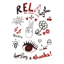 JStrading 종이전사지 수지전사지 열 전사용지, L23)RELAX(레드), 1개