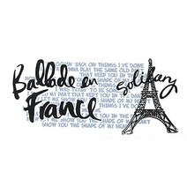 JStrading 종이전사지 수지전사지 열 전사용지, s75) Ballade en France(블랙), 1개