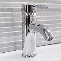 욕실플러스 욕실 원홀 세면수전_실버(코끼리수전 주전자수전), 1개