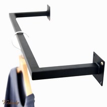 코코디피 사각 벽봉 행거 옷가게 옷걸이 헹거 파이프 매장용 벽 인테리어 천장 고정, 가로 120cm + 분홍색