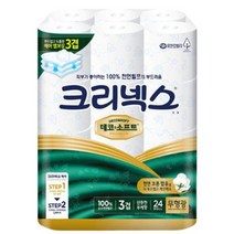 크리넥스 데코 앤 소프트 롤화장지 30m 24롤, 1팩
