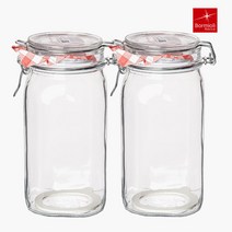 보르미올리 피도 유리 밀폐용기 화이트, 1500ml, 2개입