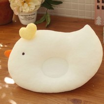 바바오가닉 유기농 병아리 짱구베개 만들기 (오가닉 신생아 베개 diy) 삐약삐약, 하트 색상 (핑크 스트라이프) / 부리 색상 (갈색 테리)