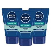니베아 맨 오일 컨트롤 훼이스 워시 폼, 3개, 100g