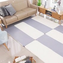 그레이프폴더매트 그레이프놀이방매트 유아폴더매트, 아이보리/그레이 4단 파노라마