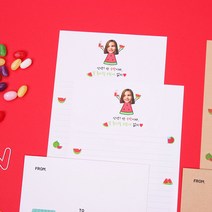 내사랑꾸나 좋아할 수밖에 포토 편지지 (주문제작), 흰색, 편지지6장 + 봉투3장