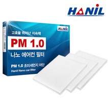 한일 PM1.0 나노 자동차 에어컨필터 (3회 교체분), 1개, 현대 | NN153 제네시스/DH/EQ900 *3개