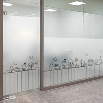 제제데코 창문시트지 컷팅 안개시트지 유리창시트지 모음 시트지, 동네한바퀴01