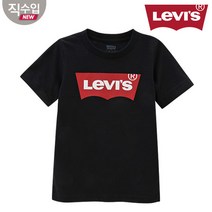 [리바이스키즈] 공용 반팔 면 아동 여름 배트윙 로고 티셔츠