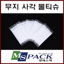 엠에스팩 무지사각물티슈, 100개입, 1박스