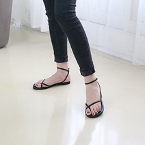 홍대언니:레더 스트랩 쪼리 샌들 MB5100 (1cm)