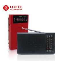 롯데 고감도휴대용라디오 핑키-13 외부스피커 고출력, 블랙