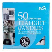 티라이트캔들 1SET 50개입 흰색(9시간), 단품