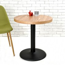 지엠퍼니처 무늬목 멀바우 카페테이블600 원형 티테이블 멜라민 업소용 식탁/입식테이블, 무늬목 엔틱 600원형 원반(고무패킹)