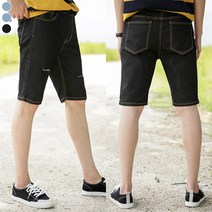 블루포스 남성용 베레스 밴딩 청반바지 팬츠 빅사이즈 반바지