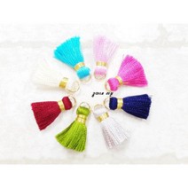 프리미엄 꼬꼬마 태슬/태슬장식/배씨머리핀재료, 연핑