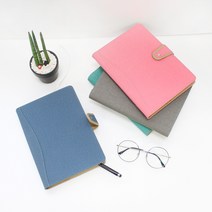 스프링 25절 (17x23cm) 팝스 링크(자석) 다이어리 PU 자석 인조가죽 플래너, 민트(하루식)