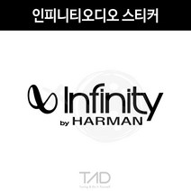 만물자동차 TaD-인피니티오디오스티커 하만 스피커 티에이디데칼, 무광블랙
