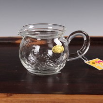 조각문양 손잡이 유리숙우/유리컵 150ml