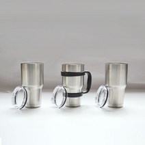 아이콘 몬스터 텀블러 스테인리스 보온 보냉 실버 대용량 900ml, 손잡이