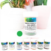 셰프마스터 지용성 초콜릿 앙금 사탕 파우더색소 레드 3g, powder green 3g, 1개