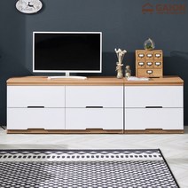 [가이온] 이든 1800 2단 거실장, 색상:오크화이트