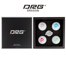 DRG 디알지 초고반발 DRAGON 골프공 4구 + 볼마커 세트, 드래곤 화이트