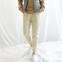 스타일디오 넘버원 면 린넨 밴딩팬츠