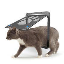 타이쿤 펫도어 캣도어 캣플랩 애견출입문 견문, 블랙S, 1개