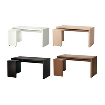 이케아 MALM 말름 패널인출식책상/테이블/책장, 블랙브라운_403.611.51