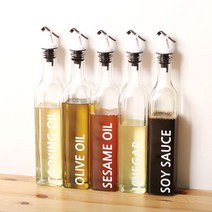 로맨틱노벰버 레터링 모던 오일병, 500ml, 흰색(식초), 1개
