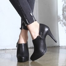 10cm 가보시 국내생산 PU 여성앵클부츠 여성워커힐 D-2632-1