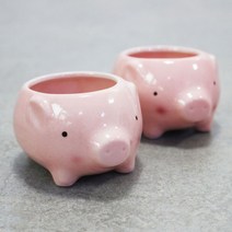 인테리어 미니화분 동물 도자기 화분, 돼지