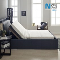 느웰 라텍스 모션베드 슈퍼싱글 (NW1502) + 천연라텍스 매트리스 포함, 네이비_기능성커버E