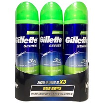 질레트 센서티브 스킨 쉐이빙젤, 3개, 200ml