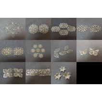 한복용금속장식5/배씨머리핀장식/예단장식/캔들장식, 1. 구름