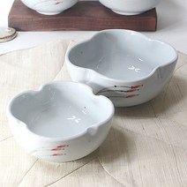 토비 동백 1인 꽃잎 공기대접 세트