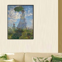[더벨라] 모네 - 산보 양산을 든 여인 The Walk Lady with a Parasol 모던프레임 캔버스액자