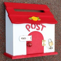 마프 명판없이 건의함 고객소리함 의견함 제안함 기타푯말 등등, C1491R레드 아이리스 자물쇠 우체통, 1개