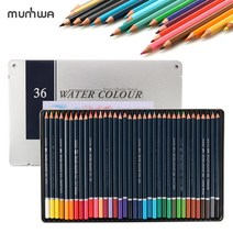 문화 36색 수채화 틴 색연필