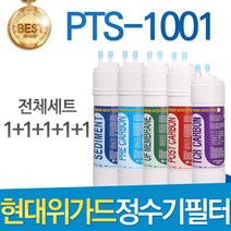 현대위가드 PTS-1001 고품질 정수기 필터 호환 전체세트, 선택02_1년관리세트(4+2+1+1+1=9개)