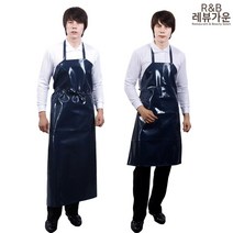 레뷰가운 AV80 국산 양면방수앞치마 PU 김장앞치마 물앞치마 완전방수 앞치마, AV80_곤색XL, 1개