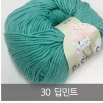 [실] 파스텔코튼 면사 블랭킷뜨기좋은실, 30 딥민트