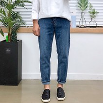 장롱 남자 세미와이드 청바지