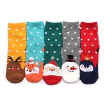 오른발왼발 해피윈터 5족 유아동 크리스마스 선물 산타양말세트 어린이