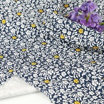 [원단쟁이] 옥스포드 심플플라워 네이비옐로(4502274) E32, 네이비옐로