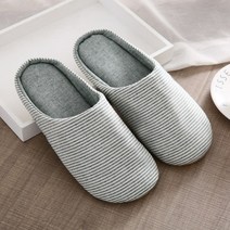 비에심플 거실화 슬리퍼 실내화, 모던씬스트라이프 다크그린, 1개